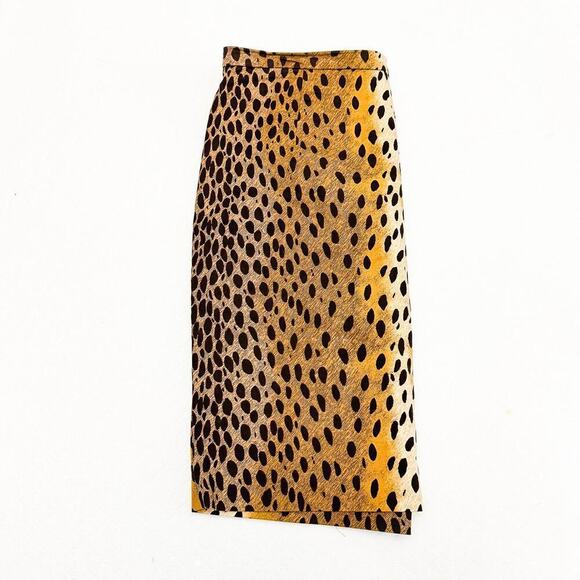 Michael Kors Leopard Print Pencil Skirt Patterned Size 8 Petite - Picture 6 of 6